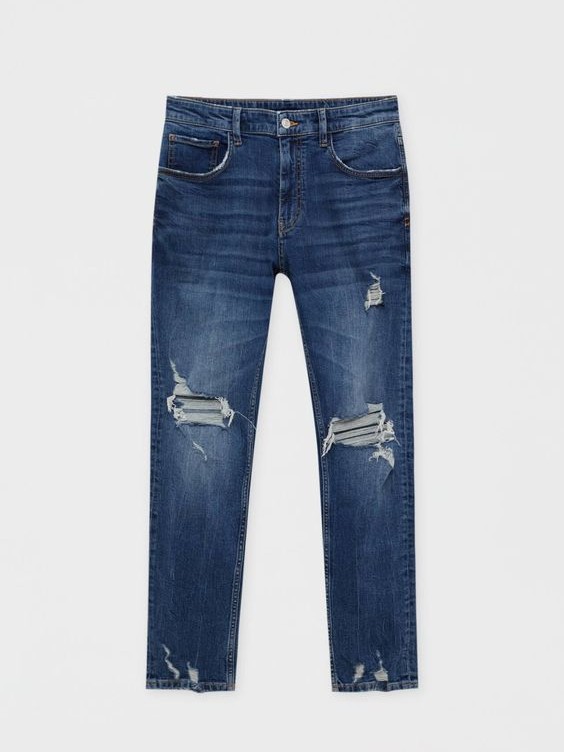 Blue Patchwork Denim