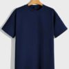 Classic Cotton Crew Tee – Deep Blue