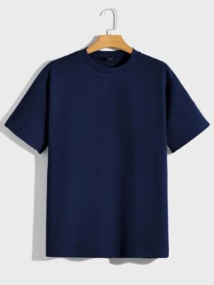 Classic Cotton Crew Tee – Deep Blue