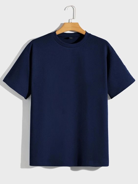 Classic Cotton Crew Tee – Deep Blue